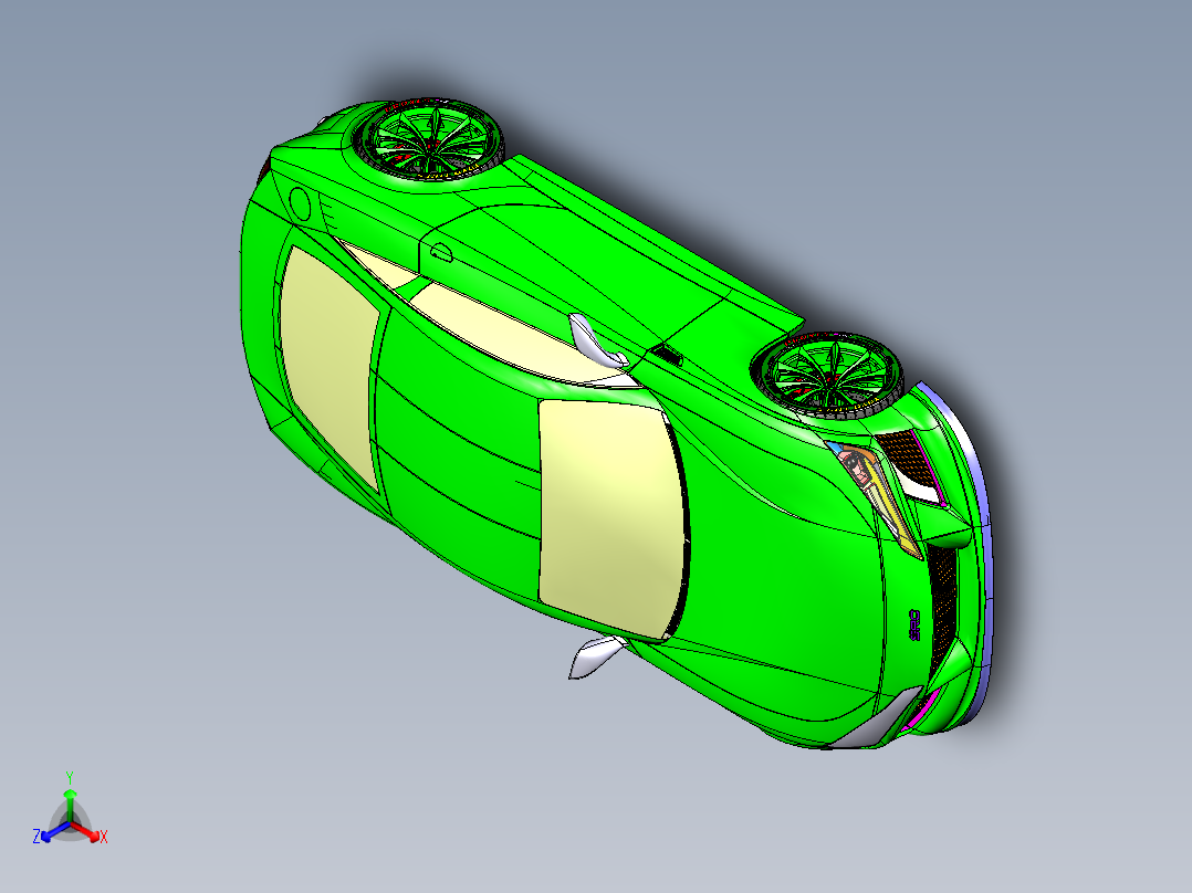 ZZ1超跑汽车正等轴测图