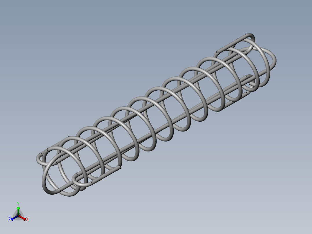 异形弹簧-9630K520_OVERLOAD-PREVENTION EXTENSION SPRING正等轴测图