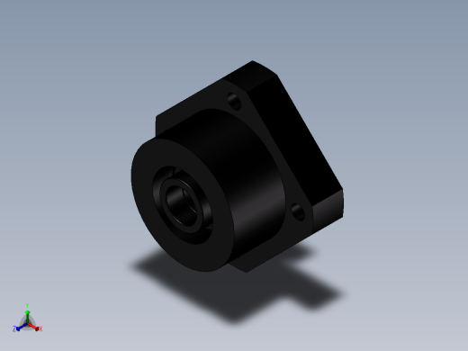 丝杆固定侧LEB01-10正等轴测缩略图