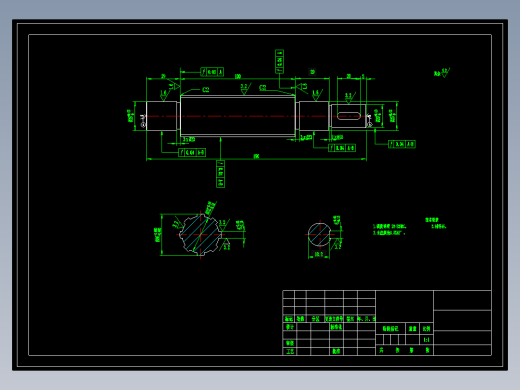 Z000矩形齿花键轴1