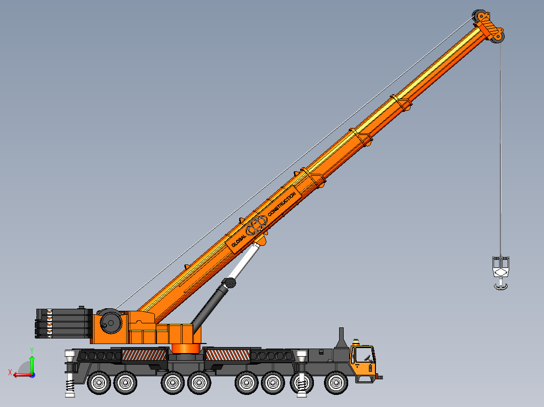 蜘蛛起重机大型工程吊机后视图