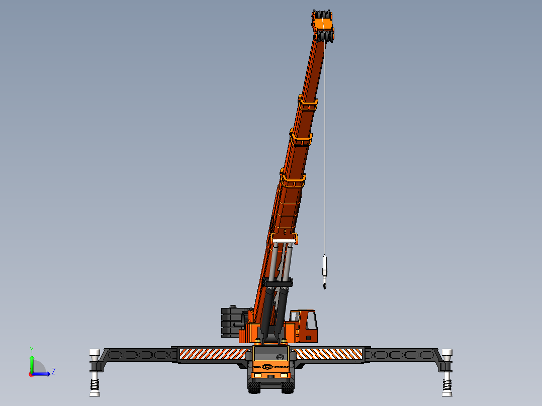 蜘蛛起重机大型工程吊机左视图