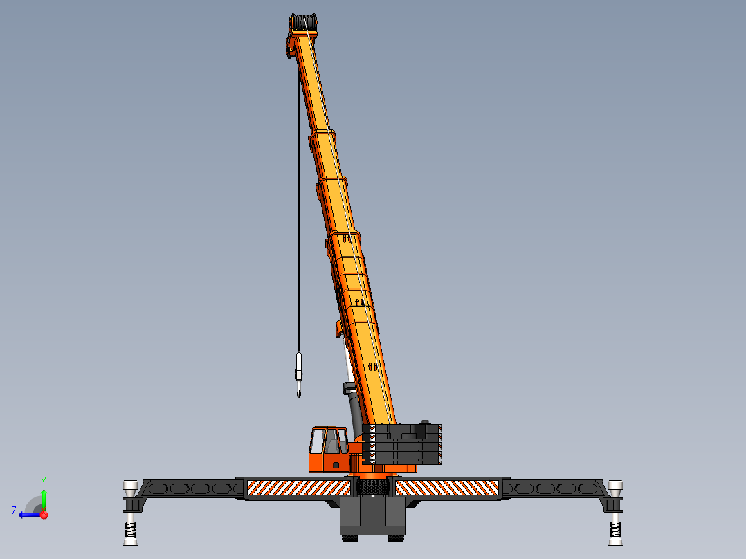 蜘蛛起重机大型工程吊机右视图