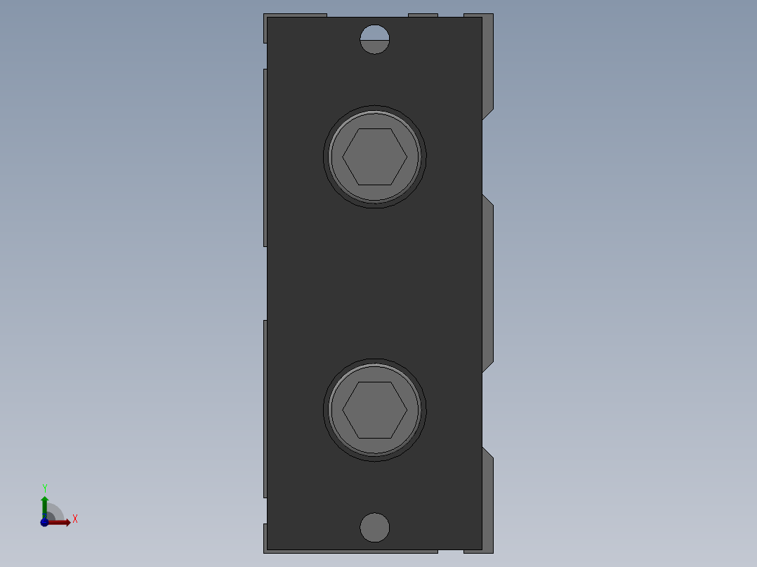 双轴气缸 TD25系列 13款前视图