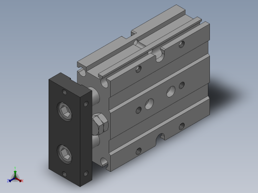 双轴气缸 TD25系列 13款正等轴测缩略图