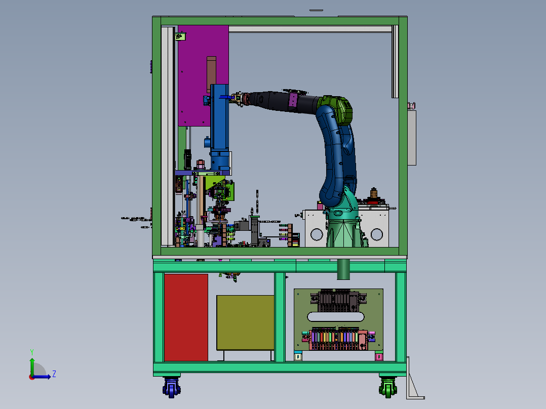 齿轮注油压装设备sw22可编辑左视图