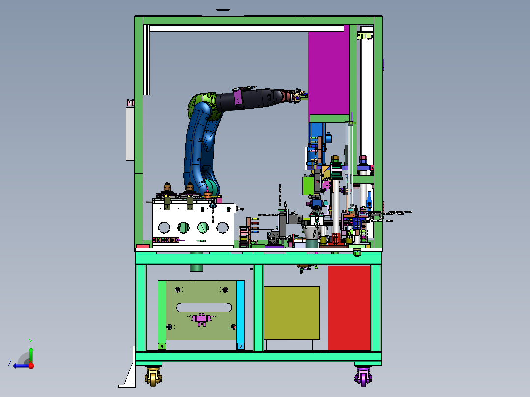 齿轮注油压装设备sw22可编辑右视图