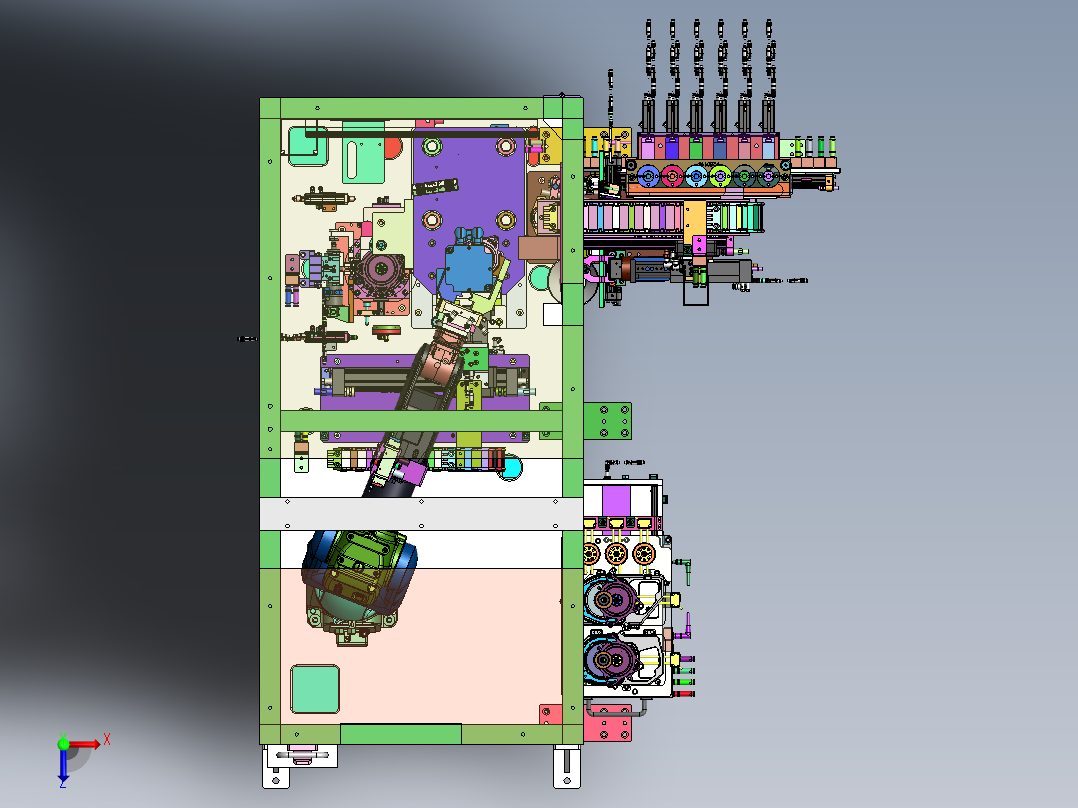齿轮注油压装设备sw22可编辑俯视图