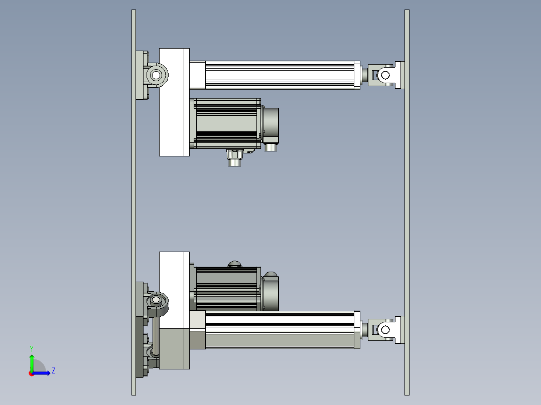 三自由度平台左视图