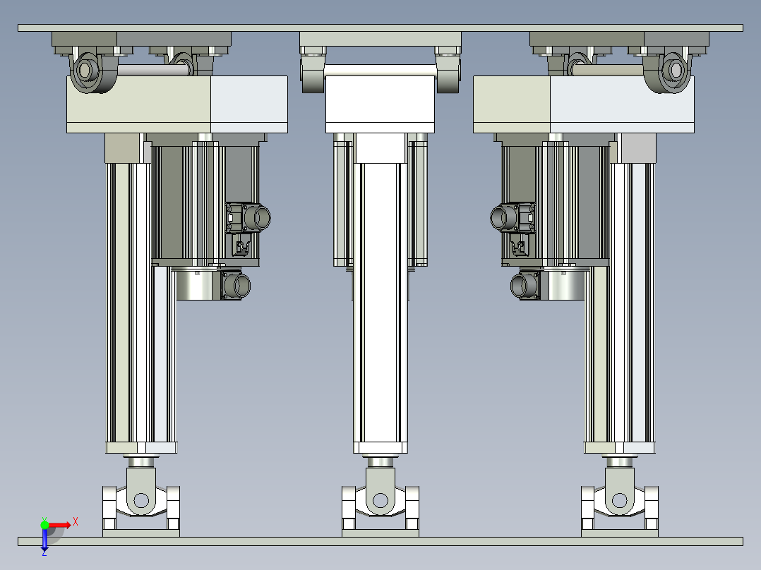 三自由度平台俯视图