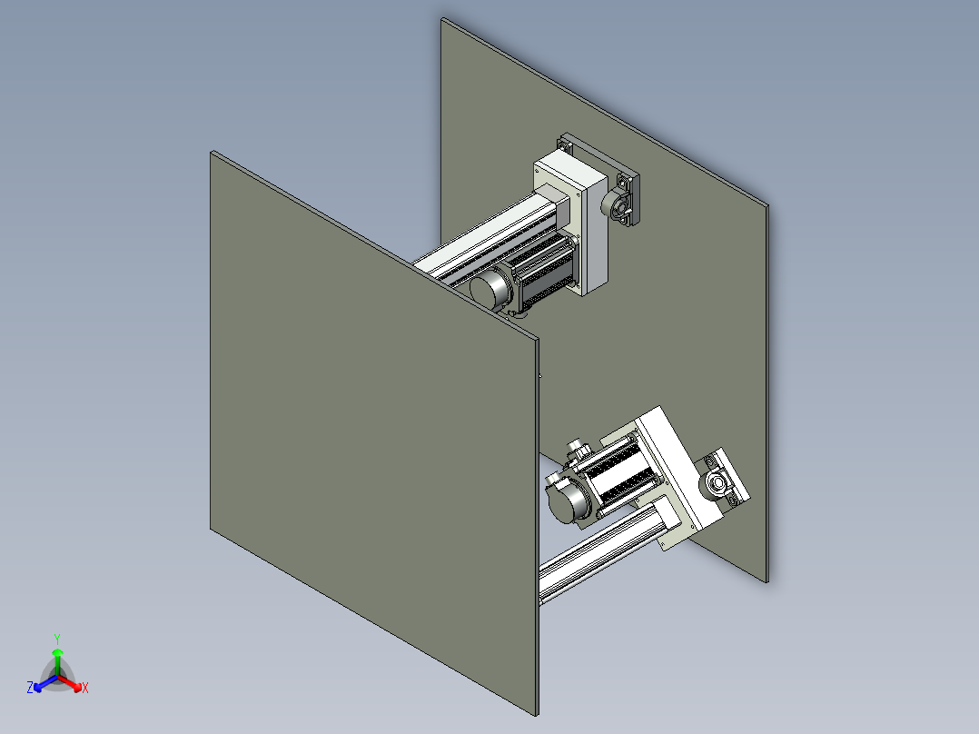 三自由度平台正等轴测图