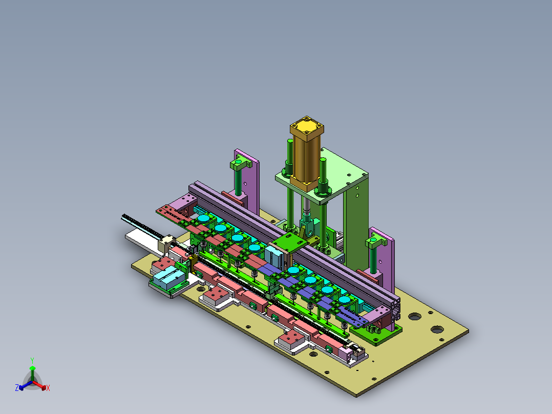 ZZ-6050 化妆品瓶盖自动组装机正等轴测图