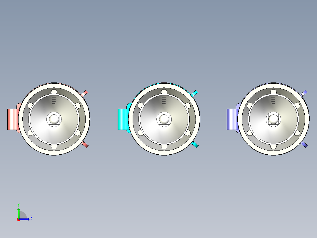 手持小直手电筒设计左视图