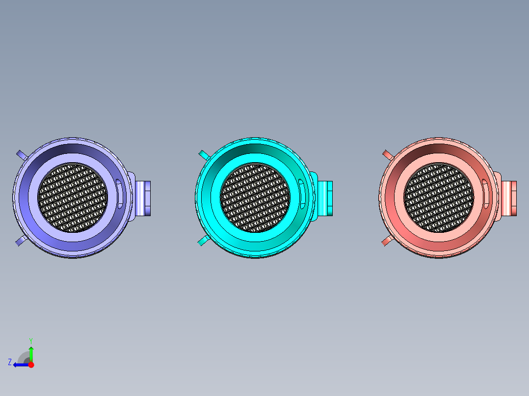 手持小直手电筒设计右视图