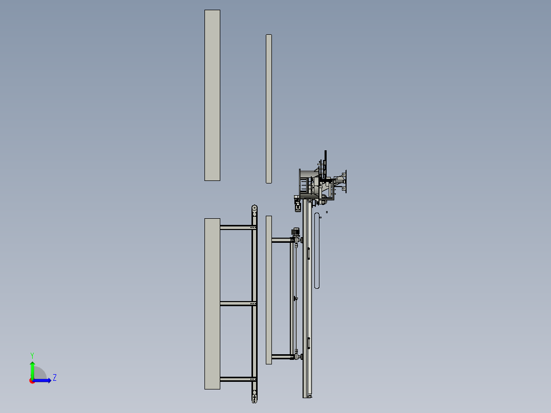 丝线缠绕机左视图