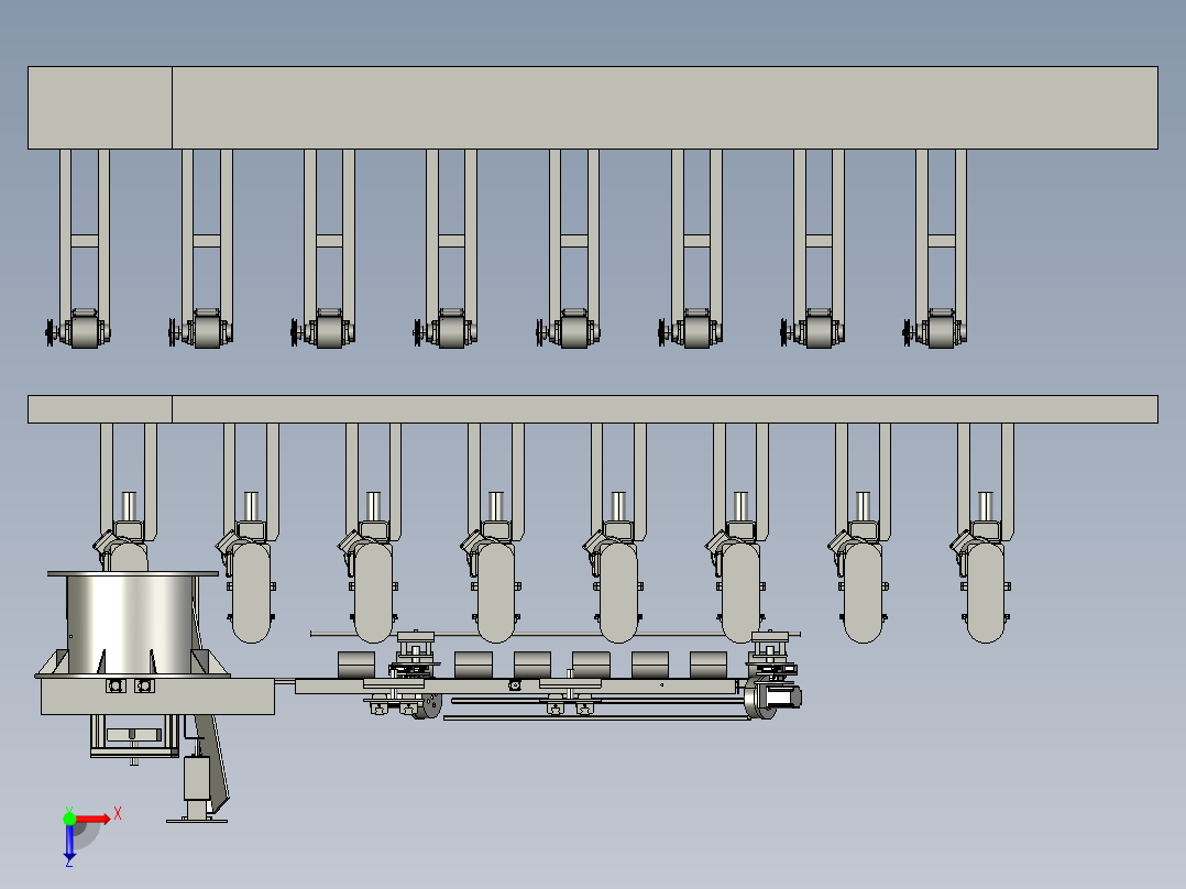 丝线缠绕机俯视图