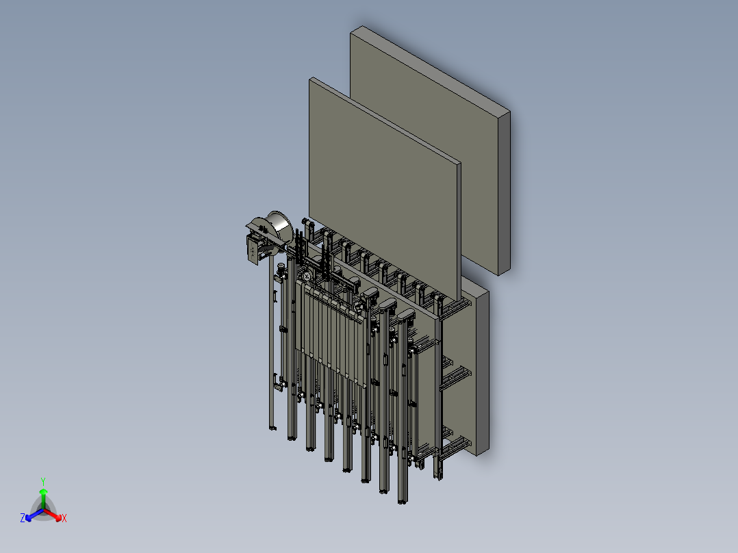 丝线缠绕机正等轴测图