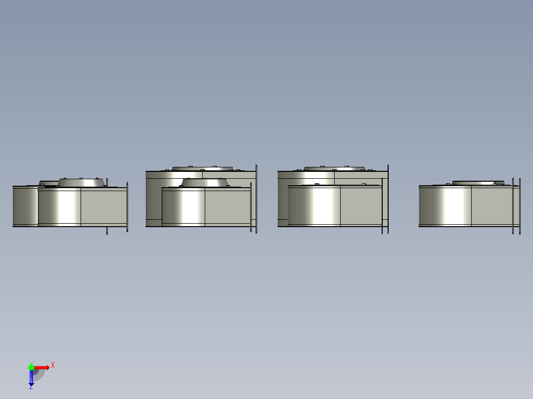 8种前倾式离心风机俯视图