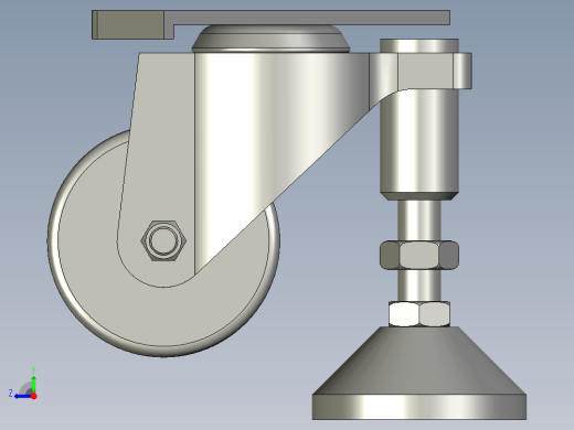 XH三角形脚轮底板CGP51-D65-NES右视缩略图