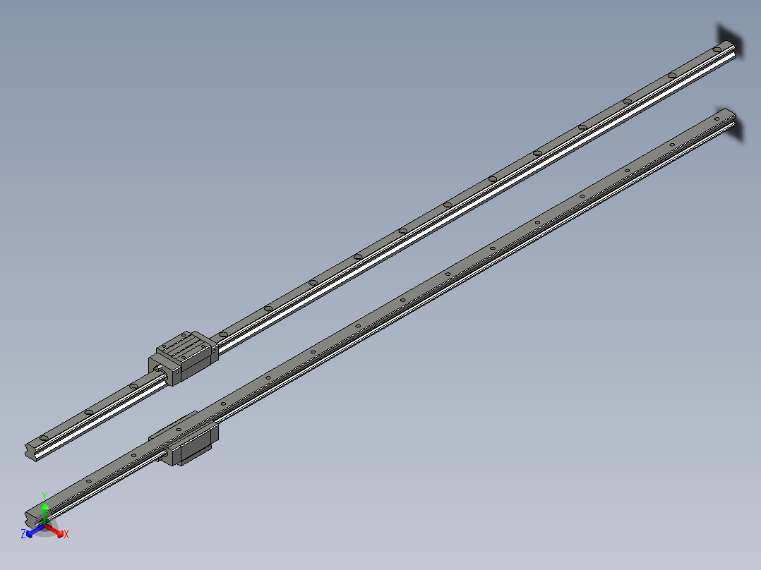 HGH-15CA-线轨5正等轴测图