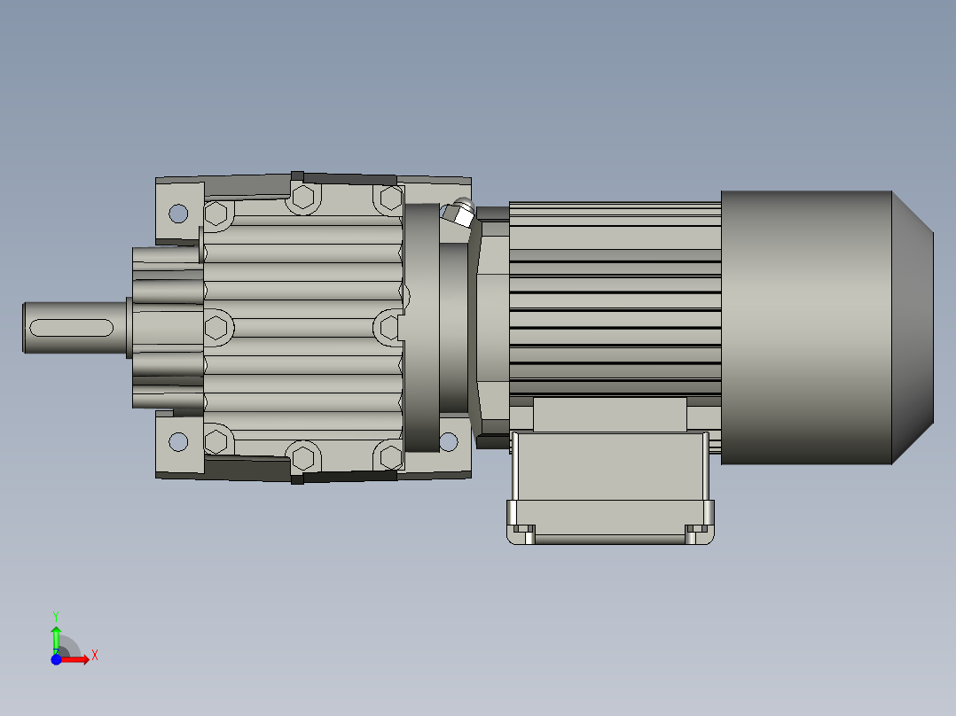 R27DR63L4减速电机前视图