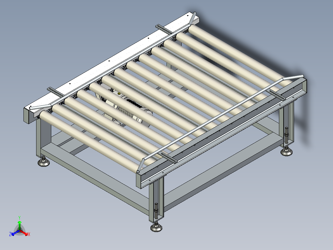 W1300X L2000X H700动力辊道输送机