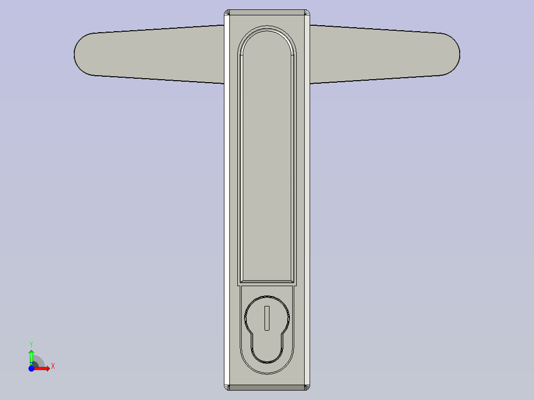 门锁490方黑前视图