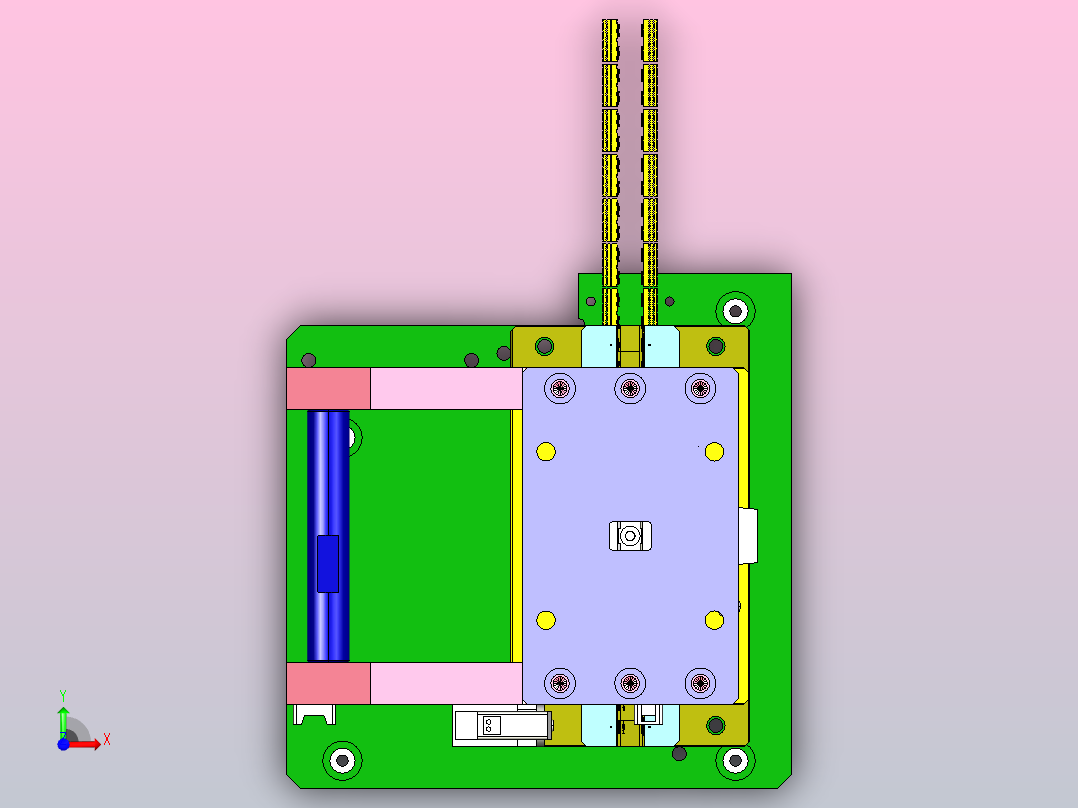 精密端子裁切模前视图