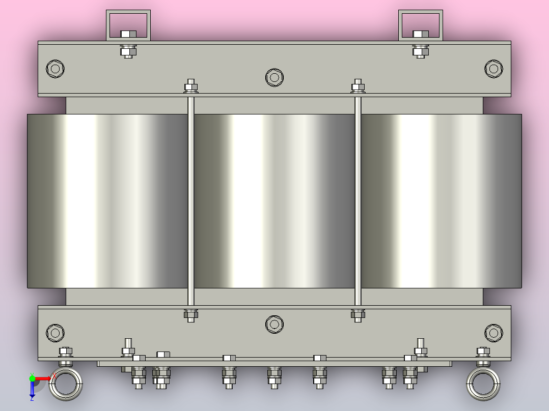 SG-30三相干式变压器三维模型202308俯视图