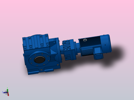 SA97R57组合式斜齿-蜗轮蜗杆减速机SA97R57-YV2.2-4P-287-M1-0°-B