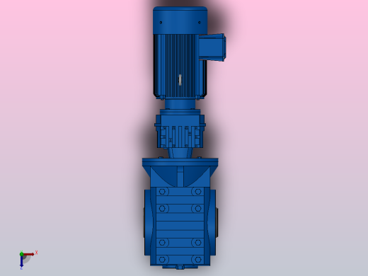 SA97R57组合式斜齿-蜗轮蜗杆减速机SA97R57-YV2.2-4P-287-M1-0°-B俯视缩略图