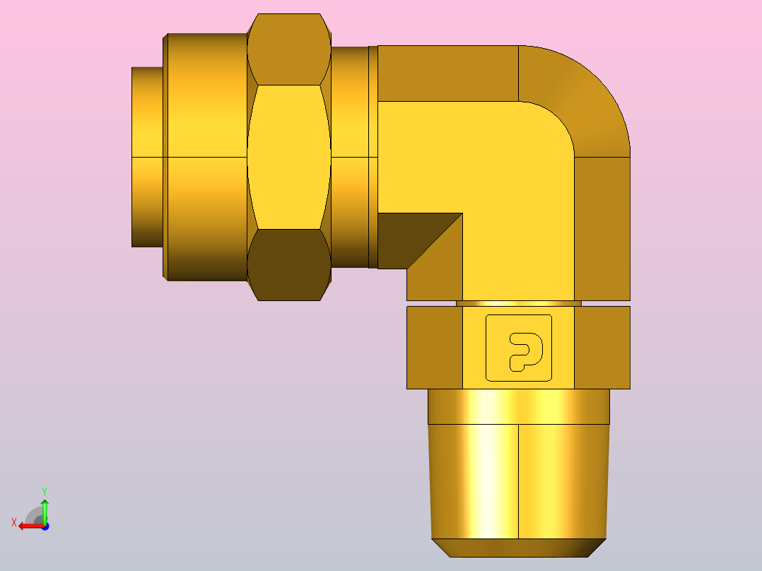 外螺纹弯头旋转接头169PS 6 2后视图