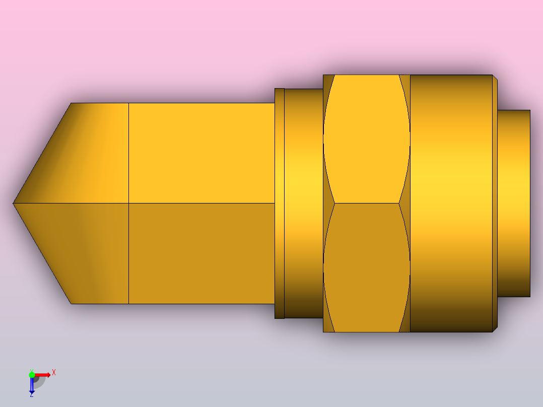 外螺纹弯头旋转接头169PS 6 2俯视图