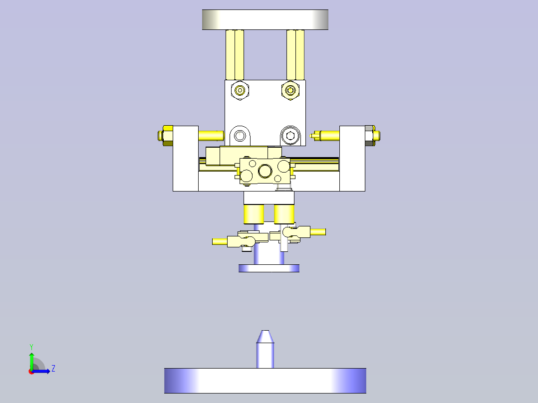 一种XY浮动机构3D图纸左视图