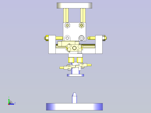 一种XY浮动机构3D图纸左视缩略图