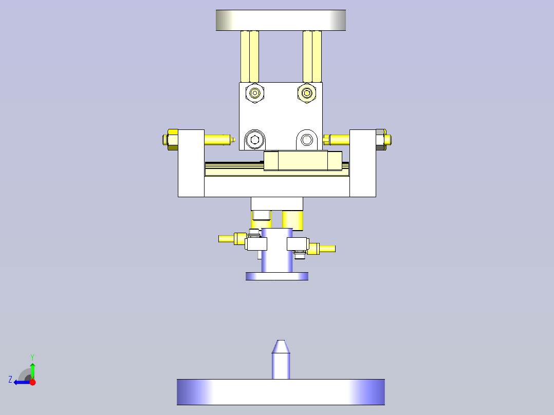 一种XY浮动机构3D图纸右视图