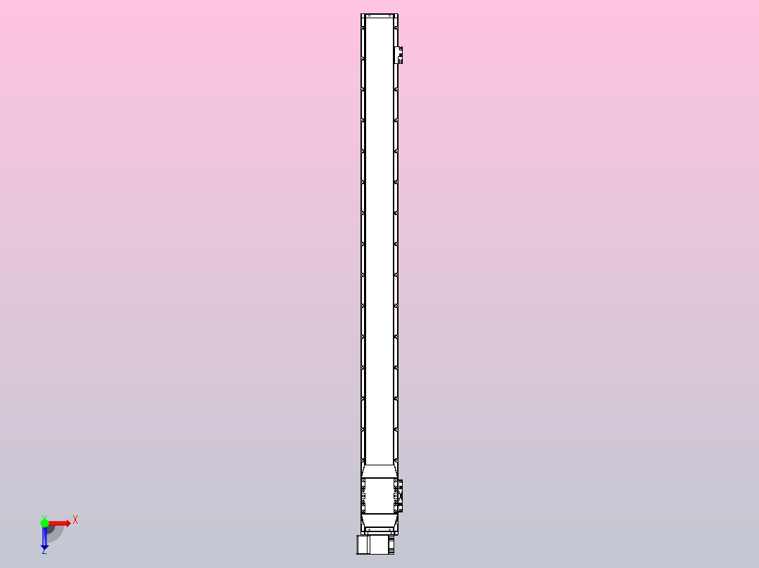 机器人皮带驱动直线轴TPA-GCB-120-P70-L1400-LP-M20-N3俯视图