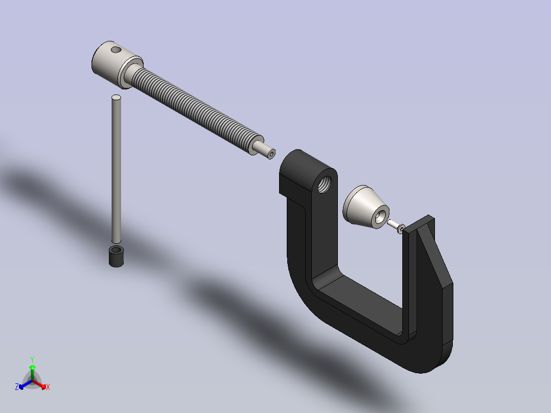 完整的C夹具装配主视图