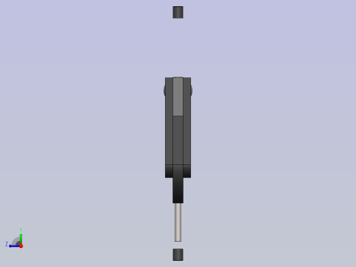 完整的C夹具装配右视缩略图