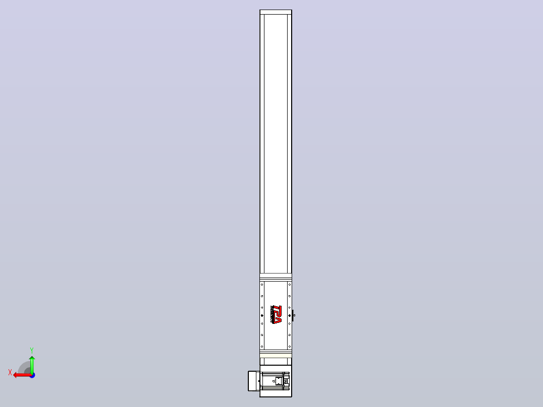 伺服电机集成皮带传动直线执行器TPA-OCB-140-256-L950-LU-P75-N3后视图