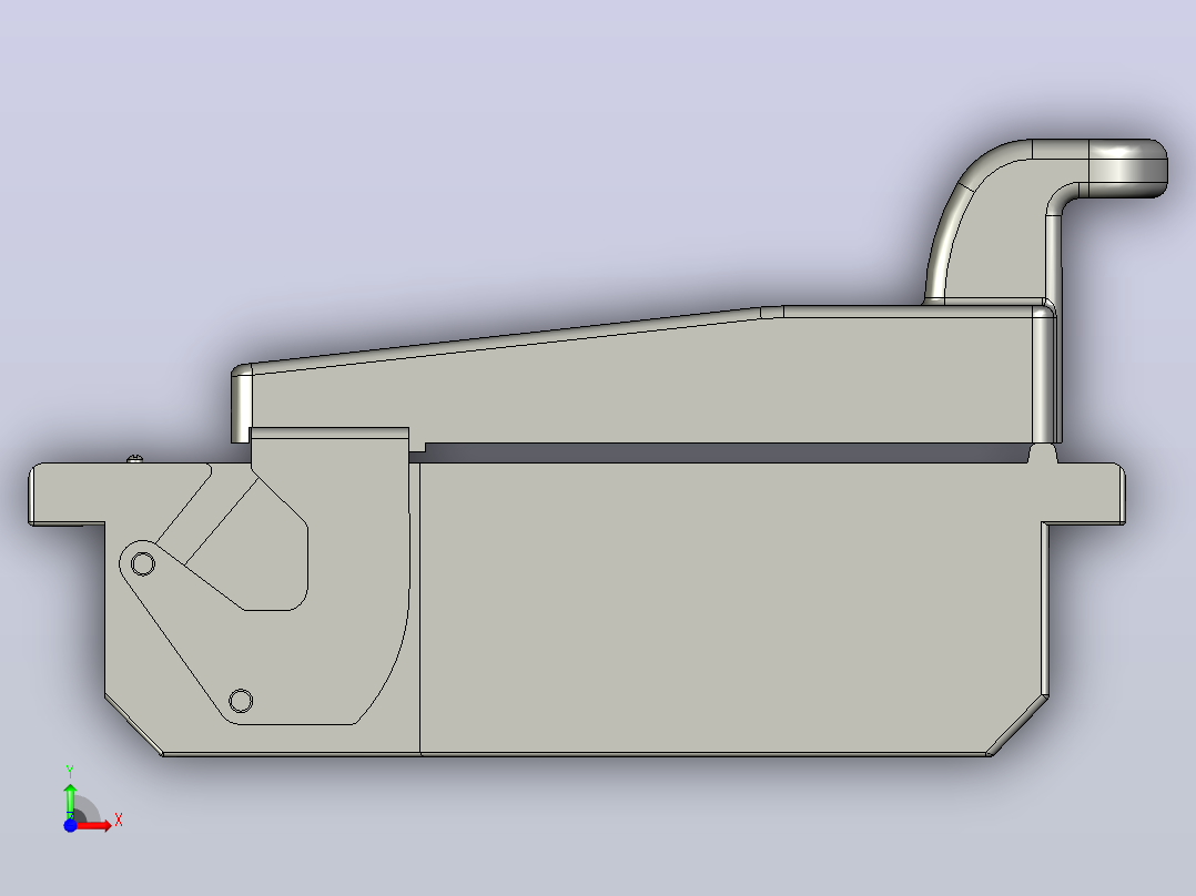 HR6-250_30Ⅱ 3P熔断器式隔离开关三维模型202011前视图