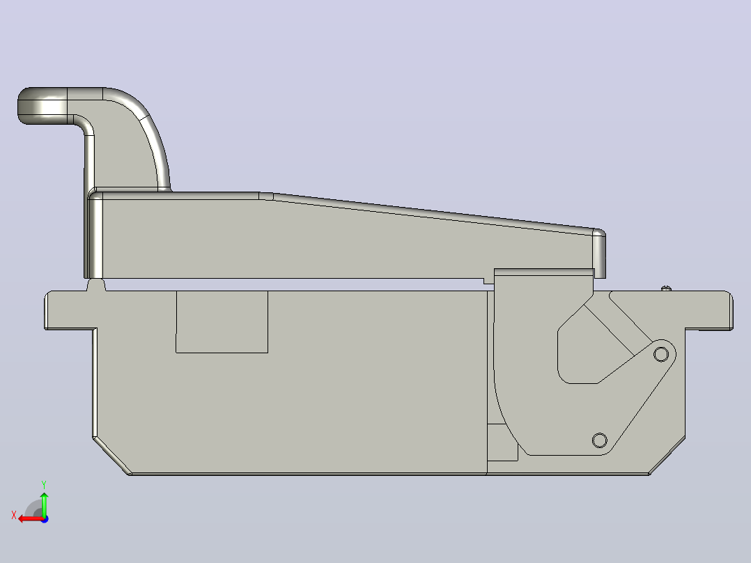 HR6-250_30Ⅱ 3P熔断器式隔离开关三维模型202011后视图