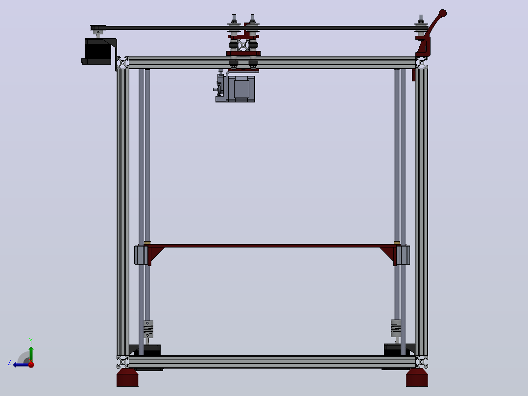 3d打印机右视图