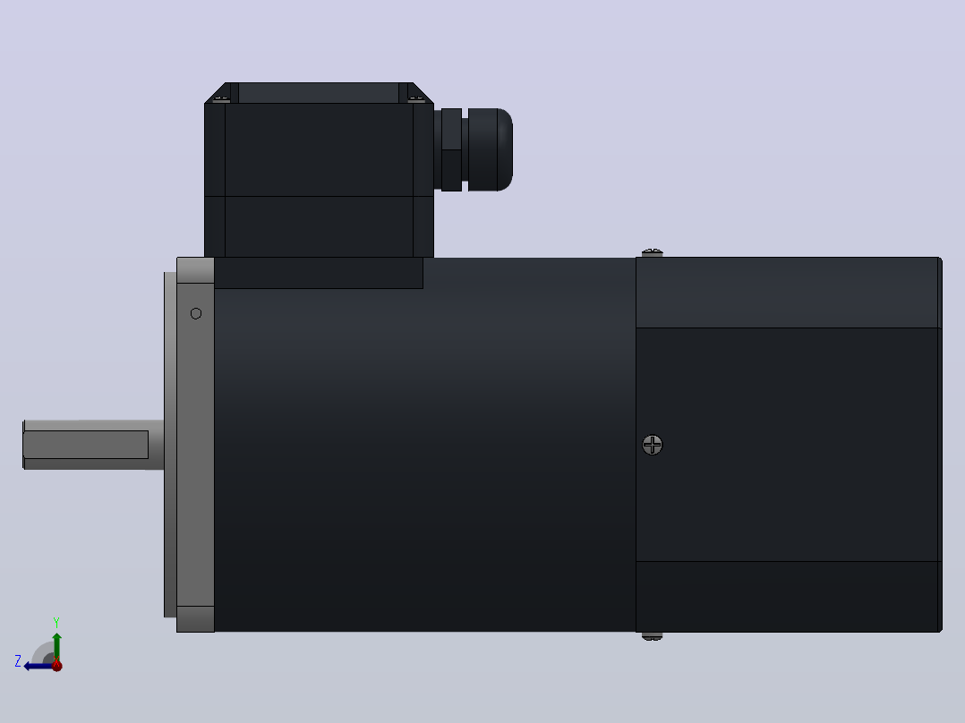 90AC(90W╱120W)微型交流（圆轴）基本型减速电机[90YS90WDV22HFF]右视图