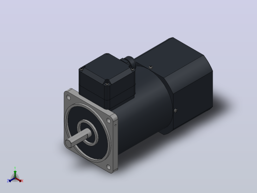 90AC(90W╱120W)微型交流（圆轴）基本型减速电机[90YS90WDV22HFF]正等轴测缩略图