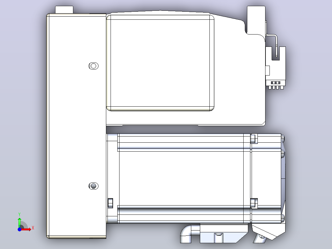 皮带直线轴半封闭可选导轨TPA-HNB-140D-120-L550-LP-C-P40-N3前视图
