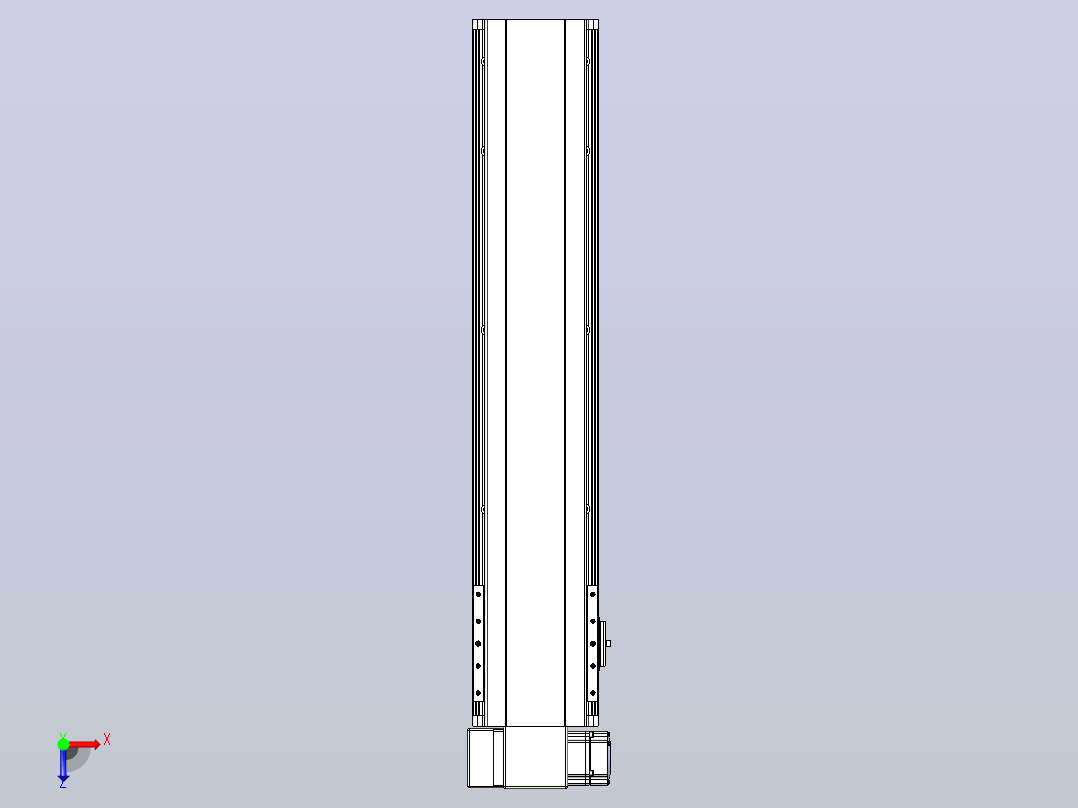 皮带直线轴半封闭可选导轨TPA-HNB-140D-120-L550-LP-C-P40-N3俯视图