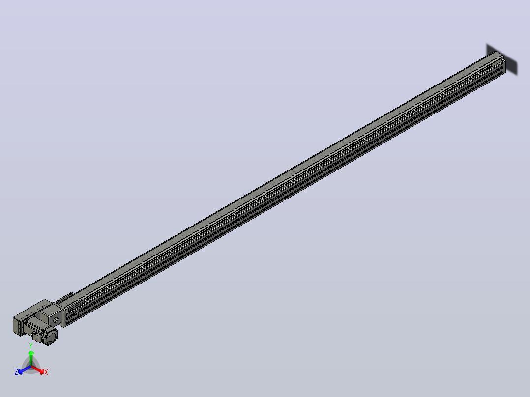 皮带直线轴半封闭可选导轨TPA-HNB-65S-90-L2100-ML-Y-P10-N3主视图