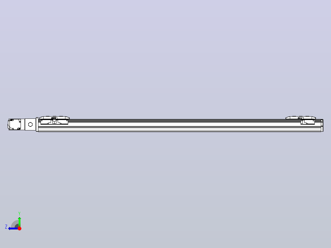 皮带直线轴双滑块型TPA-GCBS-50-P42-L400-QL-M10-N3右视图