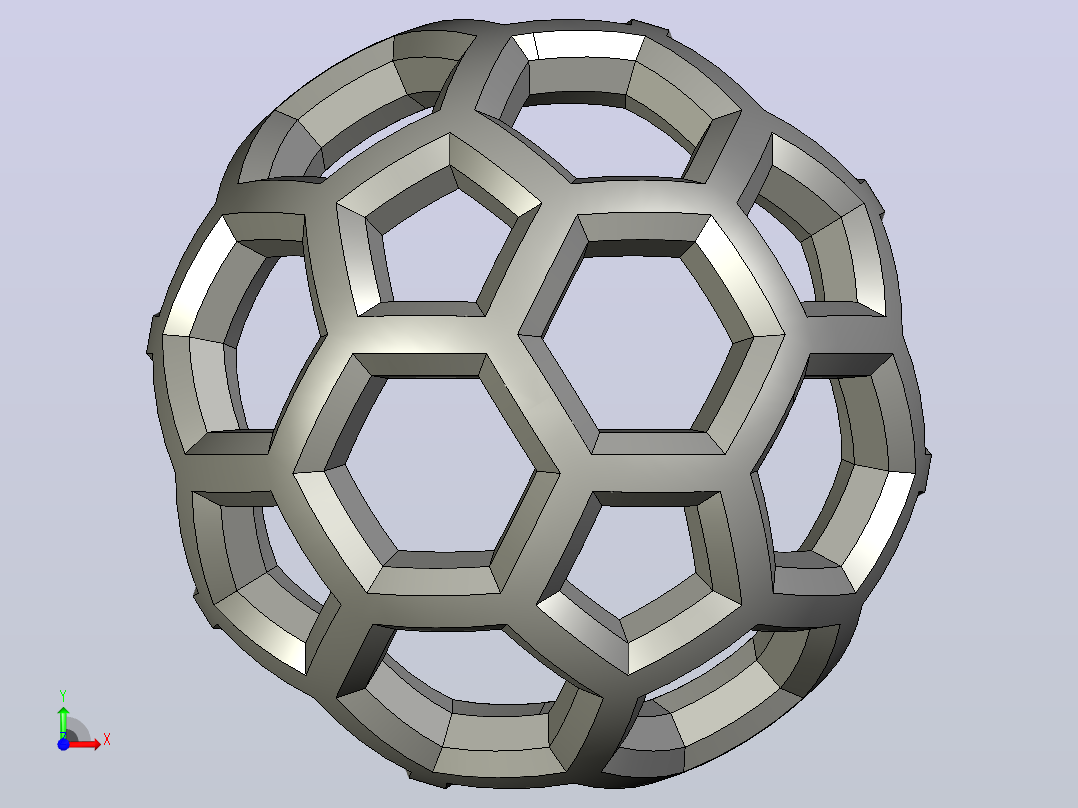 镂空球 Solidworks可编辑前视图